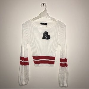 NWT bell sleeve crop top sweater